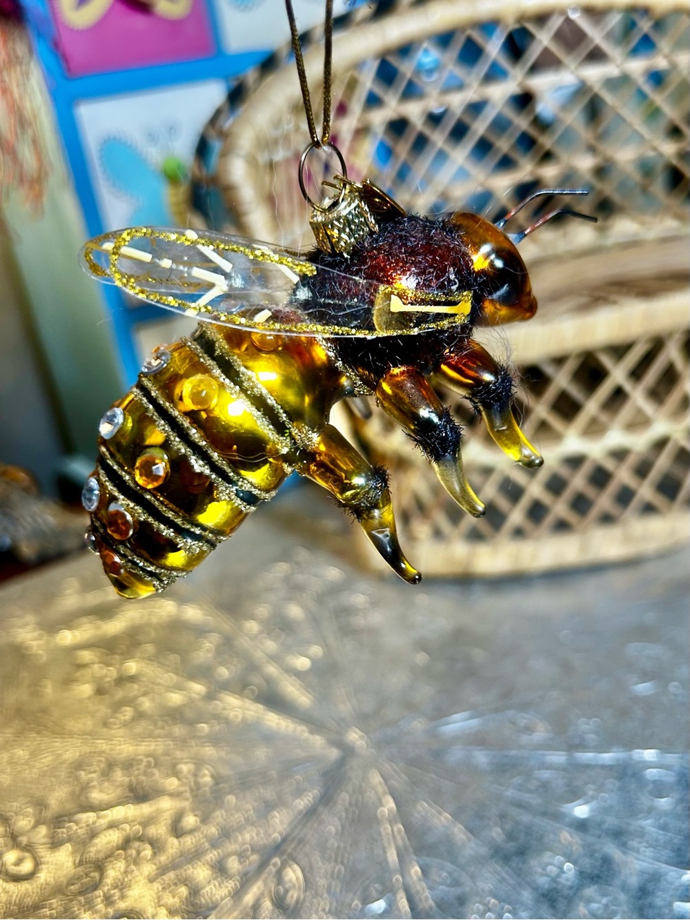 Used Kurt Adler Noble Gems Honey Bee Ornament